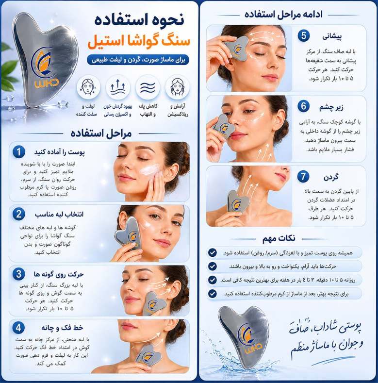 طریقه مصرف گواشا استیل